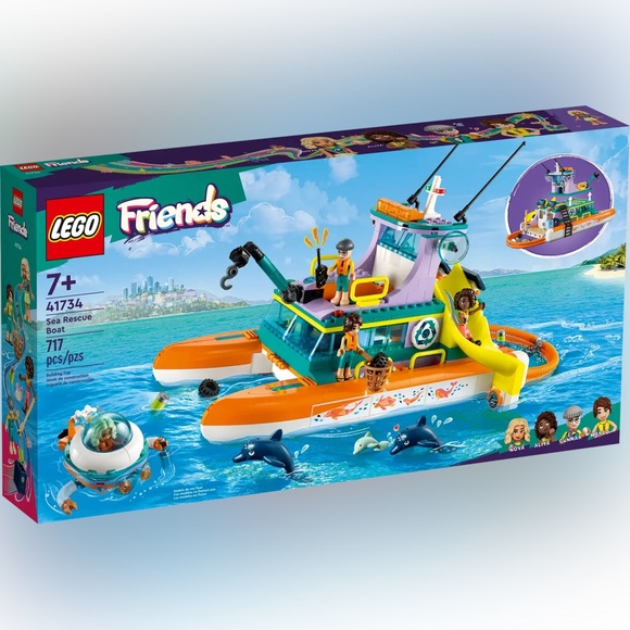 LEGO 41734 Friends Sea Rescue Boat Set Kit 717 Pieces Brand New & Sealed - Picture 1 of 2